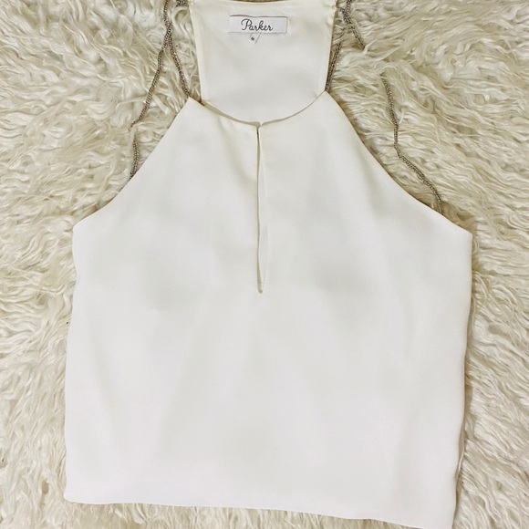 ⛔️❌ S O L D ❌⛔️ Parker Frazier Chain Tank White M - Picture 8 of 14